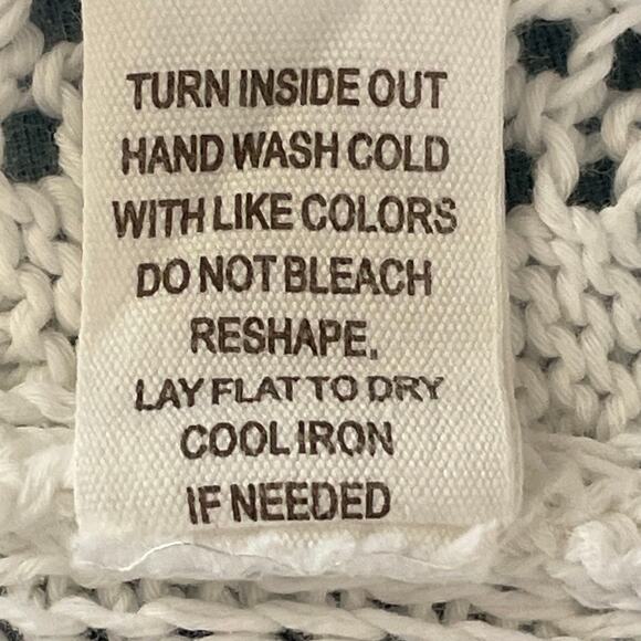 Blu Pepper White Crochet Top Tie Shoulder Scallop Hem LRG Cottage Boho Beachy - Picture 8 of 8